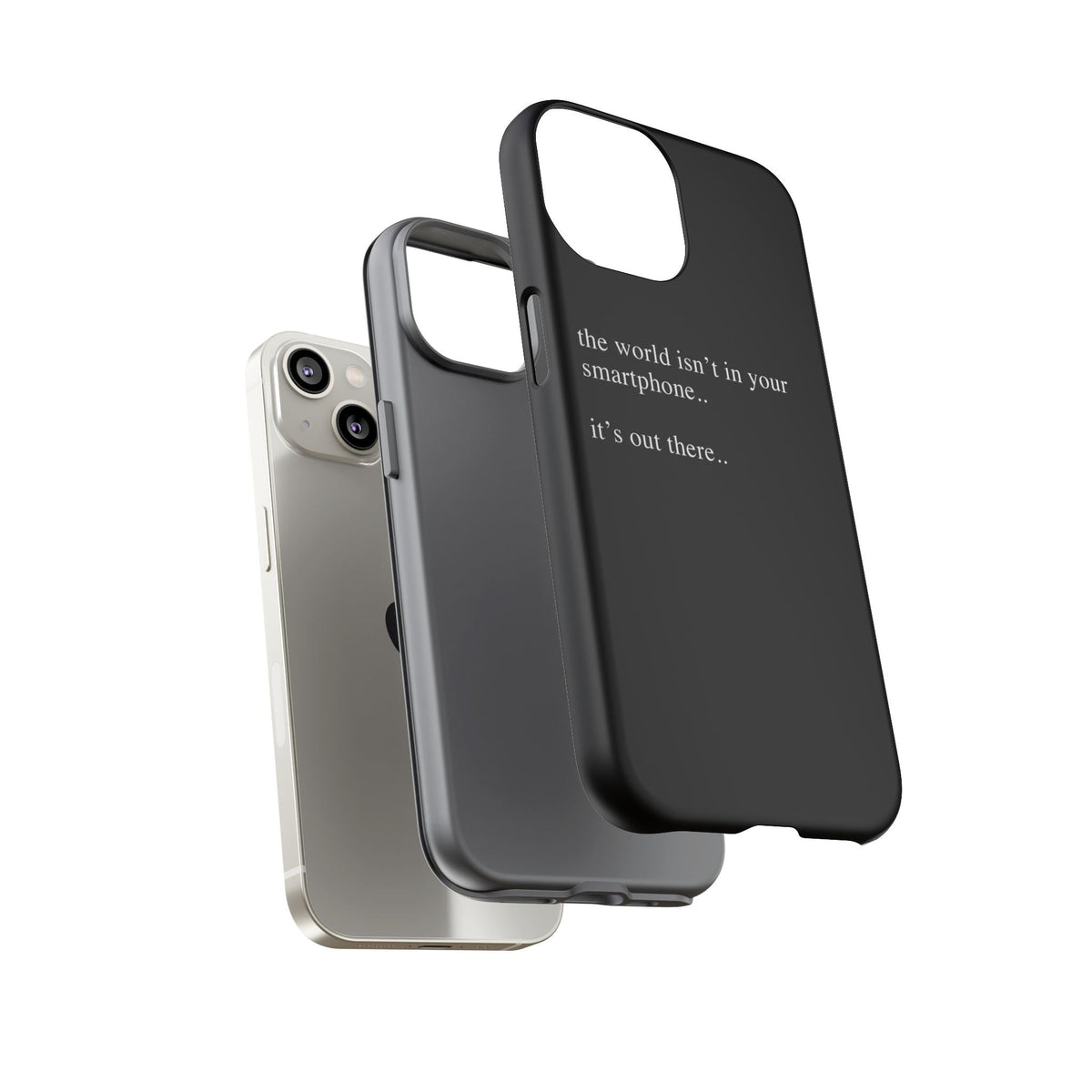 'not in your smartphone' iphone case