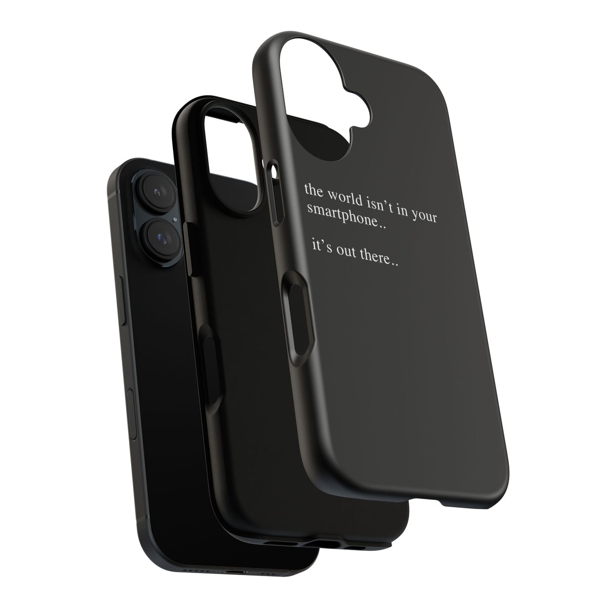 'not in your smartphone' iphone case