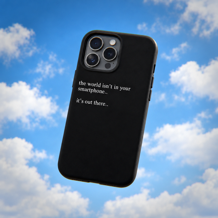 'not in your smartphone' iphone case